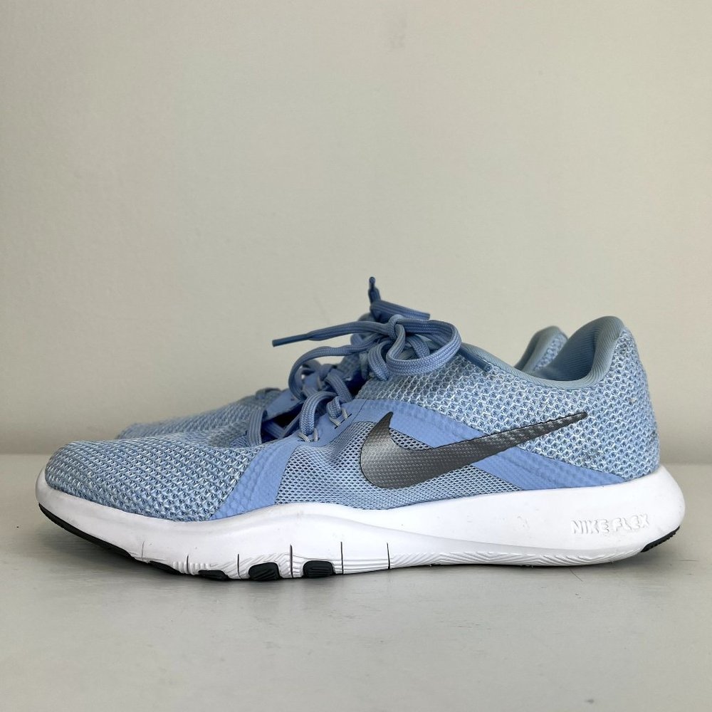 Nike Flex TR8 Women's Size 8 Trainer Sneakers Athletic Shoes Light Blue 924339-4